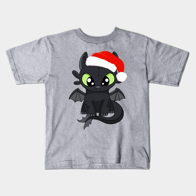 Christmas Toothless baby dragon, httyd night fury, how to train your dragon Christmas Kids T-Shirt by PrimeStore